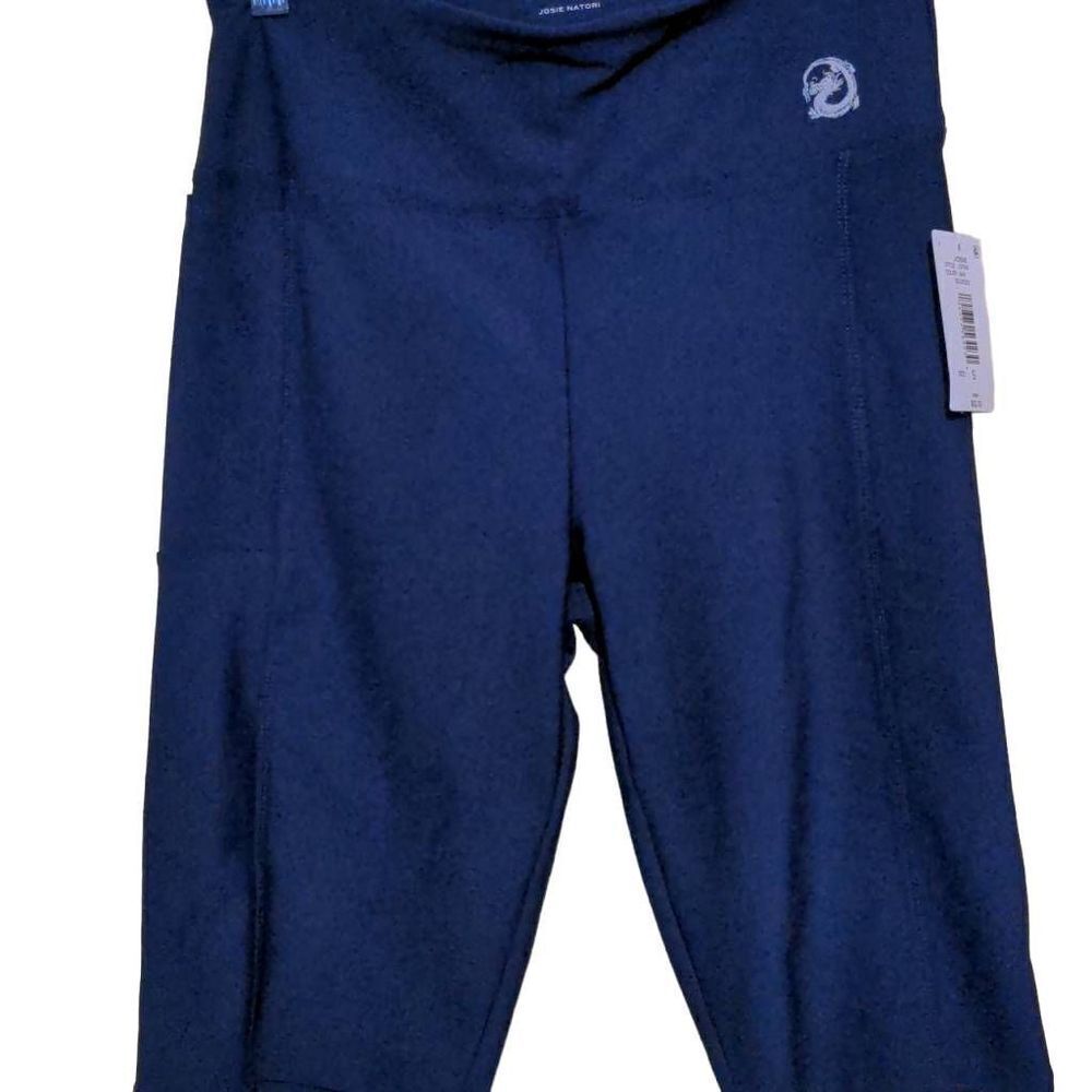Josie Natori Womens Solstice Bike Shorts Navy Small